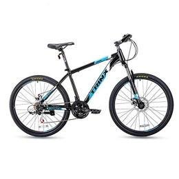 Dsrgwe Bici Mountain Bike, 26inch Mountain Bike / Biciclette, Acciaio al Carbonio Telaio, sospensioni Anteriori e Dual Disc Brake, 21 velocità, Telaio 17inch (Color : Blue)