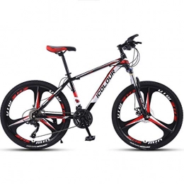 BNMKL Bici Mountain Bike 27 / 30 di velocità 3 Ruote da Taglio 26 Pollici Ruote MTB, Lega di Alluminio Hardtail Bici da Città per Adult, Black Red, 26 inch 27 Speed