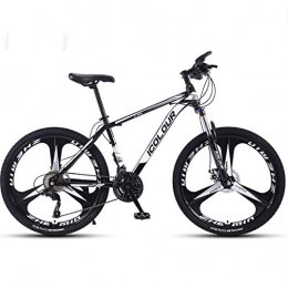BNMKL Bici Mountain Bike 27 / 30 di velocità 3 Ruote da Taglio 26 Pollici Ruote MTB, Lega di Alluminio Hardtail Bici da Città per Adult, Black White, 26 inch 27 Speed