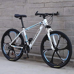Domrx Bici Mountain Bike Assorbimento degli Urti a velocità variabile Uomini e Donne Single gifte Auto a velocità variabile di Alta qualità-White Blue_24_21