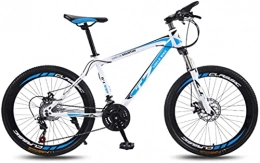 HUAQINEI Mountain Bike Mountain bike, bicicletta da 26 pollici mountain bike bicicletta leggera a velocità variabile per adulti 40 ruote Telaio in lega con freni a disco (colore: bianco blu, dimensioni: 21 velocità)