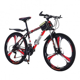 T-Day Bici Mountain Bike Bicicletta MTB Bicicletta da 26 Pollici per Adulti 21 velocità Dual Disc Freno A Disco Biciclette da Uomo E Donna con Telaio in Acciaio al Carbonio(Size:27 Speed, Color:Rosso)
