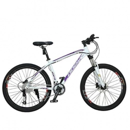 WYLZLIY-Home Bici Mountain Bike bicicletta MTB Sportiva da Montagna 26" Mountain Bike, Mountain biciclette con doppio freno a disco anteriore e sospensioni, 27 velocità, telaio in lega di alluminio ( Color : White )