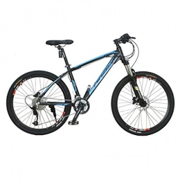 WYLZLIY-Home Bici Mountain Bike bicicletta MTB Sportiva da Montagna 26inch Mountain bike, lega di alluminio Biciclette, 17" Frame, doppio freno a disco e sospensione anteriore, 27 Velocità ( Color : Black+blue )