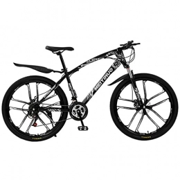 WYLZLIY-Home Bici Mountain Bike bicicletta MTB Sportiva da Montagna Mountain Bike 21 / 24 / 27 Velocità telaio in acciaio 26 pollici ruote a raggi doppia della sospensione bici ( Color : Black , Size : 24 Shimano Speed )