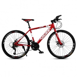 WYLZLIY-Home Bici Mountain Bike bicicletta MTB Sportiva da Montagna Mountain Bike / Biciclette, acciaio al carbonio Telaio, sospensioni anteriori e Dual freni a disco, 26inch Ruote ( Color : Red , Size : 24-speed )