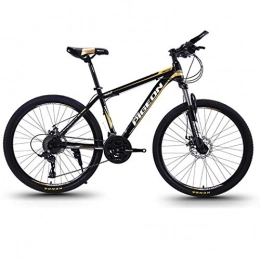 WYLZLIY-Home Bici Mountain Bike bicicletta MTB Sportiva da Montagna Mountain Bike / Biciclette, Frame 27 Velocità Acciaio Al Carbonio, Sospensioni Anteriori E Doppio Freno A Disco, 26inch Ruote A Raggi ( Color : Gold )