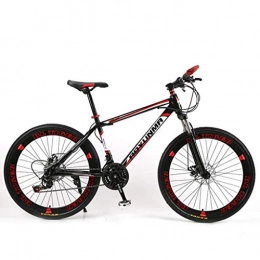 WYLZLIY-Home Bici Mountain Bike bicicletta MTB Sportiva da Montagna Mountain Bike, Biciclette Telaio acciaio al carbonio, doppio freno a disco e forcella anteriore, 26inch Spoke Wheel ( Color : Red , Size : 27-speed )