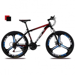 Domrx Bici Mountain Bike Biciclette ammortizzanti con Doppio Freno da Corsa per Uomini e Donne-Nero_26 * 19 (175-185 cm)