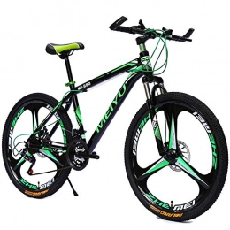 FXMJ Bici Mountain Bike da 26 Pollici A 27 velocità per Adulto, Bici da MTB Telaio A Sospensione Integrale in Alluminio Leggero, Forcella Ammortizzata, Freno A Disco, Black Green