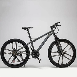 TAURU Mountain Bike Mountain bike da 61 cm, mountain bike per adulti, bici da neve per uomini e donne, telaio in acciaio ad alto tenore di carbonio doppia sospensione completa freno a disco (24 velocità, grigio nero)