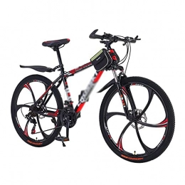 FBDGNG Bici Mountain Bike da uomo, telaio in acciaio al carbonio, 21 / 24 / 27 velocità, freno a disco anteriore e posteriore, per uomo, donna, adulto e adolescenti (dimensioni: 24 velocità, colore: rosso)