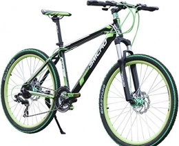 peipei Bici Mountain Bike in Alluminio 26 Pollici Bicicletta per Adulti 3x9 Speed Bike con Freno a Disco sospeso-Nero Green_26 * 17 (165-175 cm) _China_27