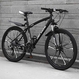 ZYZYZY Bici Mountain Bike Leggero MTB Alto-acciaio Al Carbonio Tutti I Terreni 26 Pollici Velocità Variabile Freno A Doppio Dischi Bici Da Strada Ruota Da 10c Velocità A-24 26 Pollici