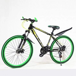 Domrx Bici Mountain Bike Materiali in Acciaio al Carbonio di Alta qualità 21 velocità 22 Pollici a velocità variabile Doppio Disco Verde