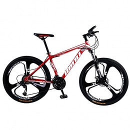 Great Bici Mountain Bike, Mountain Bike, 26 Pollici Anti-slip Grip Bike In Acciaio Ad Alta Carbonio Mtb Bicicletta Bicicletta A 3 Razze Ruote Dual Suspension Bicycle Per Uomo E Donna (Size:24 speed , Color:Red)