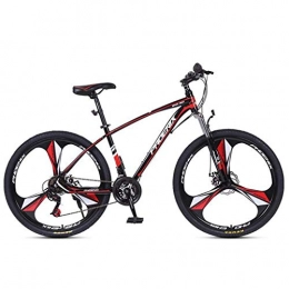 Dsrgwe Mountain Bike Mountain Bike, Mountain Bike / Biciclette, acciaio al carbonio Telaio, doppio freno a disco e sospensioni anteriori e, 26inch / 27inch Spoke Wheels, 24 Velocità ( Color : Black+Red , Size : 27.5inch )