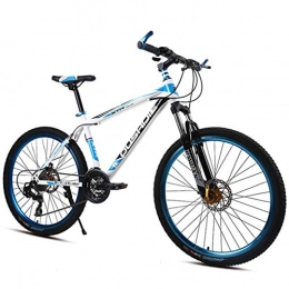 Dsrgwe Bici Mountain Bike, Mountain Bike / Biciclette, Acciaio al Carbonio Telaio Hard-Coda Bike, sospensioni Anteriori e Dual Disc Brake, 26inch Mag Wheels (Color : Blue, Size : 21-Speed)