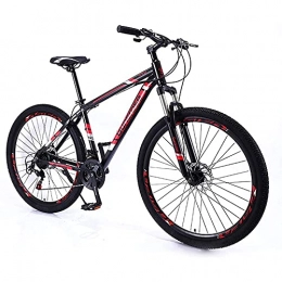 Mountain Bike Mountain Bike da 29 Pollici con Telaio in Alluminio a 21 velocità, riduzione dell'orario Scolastico e di Lavoro (Colore : Rosso)