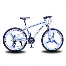 JYPCBHB Bici Mountain Bike per Adulti Bicicletta Acciaio Ad Alto Tenore Di Carbonio 24- 26 Pollici Pneumatico 21-27 Velocità ， Forcella Anteriore Ammortizzata，Adatto Per La Guida All'Apertoblue (26 inch)-21 speed