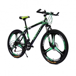 WSJYP Bici Mountain Bike per Adulti da 26 Pollici, Mountain Bike da Uomo da Donna, Acciaio Ad Alto Tenore di Carbonio con Freni a Doppio Disco, MTB a Sospensione Completa a 21 / 24 / 27 / 30 Velocità, 21 speed-Green