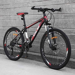 Dirty hamper Bici Mountain bike per adulti, motoslitta, doppio freno a disco, bicicletta da spiaggia, telaio in acciaio ad alto tenore di carbonio, ruote da 24 pollici, Rosso, 27 speed