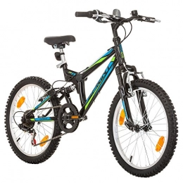 CoollooK Bici Mountain-bike per ragazzi e ragazze, 20 pollici, telaio 31 cm, 6 marce, colore nero, Bambini, Sprint, nero, 51 cm