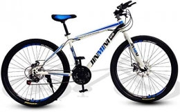 HCMNME Bici Mountain bikes, 26 pollici Mountain bike adulto maschio e femmina Velocità Velocità Velocità Velocità Bicicletta Ruota raggio Telaio in lega con freni a disco ( Color : White blue , Size : 27 speed )