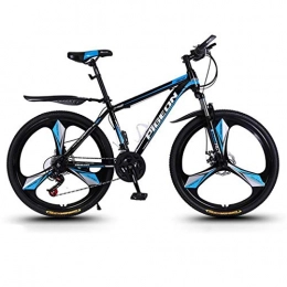 WGYDREAM Bici Mountainbike Bici Bicicletta MTB Mountain Bike, 26inch Biciclette Ruote In Acciaio Al Carbonio Telaio, 27 Velocità, Doppio Freno A Disco Anteriore Sospensione MTB Mountain Bike ( Color : Blue )