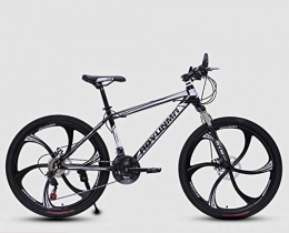 N/AO Mountain Bike da 26 Pollici per Adulti con Bici da Strada in Alluminio A 24 velocità A Sospensione Completa-Nero