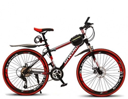 N/G Bici N / G doppio freno a disco hard tail mountain bike 21 / 24 / 27 velocità anteriore ammortizzatore bici (rosso, 21)