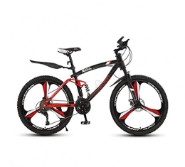 N&I Mountain Bike N&I Adult Mens 24 inch Mountain Bike Student High-Carbon Steel City Bicycle Double Disc Brake Beach Snow Bikes Magnesium Alloy Integrated Wheels A 21 Speed B 24 Speed
