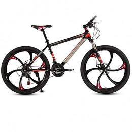 ndegdgswg - Bicicletta da mountain bike, da 24", per uomo e donna, con velocità variabile di assorbimento degli urti, 24 cm, 30 velocità, Sixknifeonewheel-blackandred