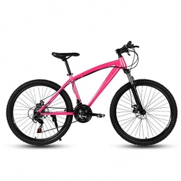 ndegdgswg Bici ndegdgswg Pink Mountain Bike, 24 Pollici 21 / 24 / 27 Speed Dual Disc Brake Student Bicicletta a velocità Variabile con Una Ruota 24inches27speed Pinkspokewheel