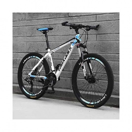 NOLOGO Mountain Bike Nologo Biciclette per adulti, mountain bike da cross country, uomini e donne, bici per studenti, bici casual, bianco e blu, 21speed26inches