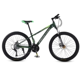 NYASAA Bici NYASAA Mountain Bike da 26 pollici, freni a doppio disco meccanici ad assorbimento degli urti a velocità variabile, telaio in acciaio ad alto tenore di carbonio, adatto per adulti (green 26)
