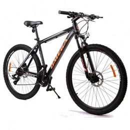 OMEGA BIKES Bicicletta MTB Mountain Bike Duke 29 Dotato di Shimano, Alluminio, Freni a Disco hidraulico, 21 Velocita, Forcella Ammortizatta, per Adulti, Telaio 49cm Hardtai (Nero/Arancio)