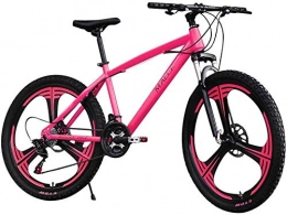 PAXF Bici PAXF Carbon-Rich Steel Strong 26 inch Mountain Bike Fully Suitable from 150 cm-185cm Disc Brake Front And Rear Full Suspension Boys-Men Bike with Front And Rear Fender-Pink