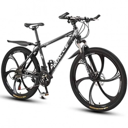 PBTRM Mountain Bike PBTRM Bicicletta MTB Bici, 26 Pollici, 27 velocità, Freni A Disco Anteriori E Posteriori, Ammortizzatori Anteriori, per Adulti O Adolescenti, Nera