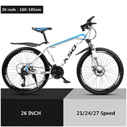 Qinmo Mountain Bike Qinmo Bicicletta, 26 '' Bici Paese da montagna, -alto tenore di carbonio in acciaio hardtail Mountain bike, Adulto Montagna bicicletta con sedile regolabile, 21 / 24 / 27 / 30 velocit, dimensioni: 27 veloci