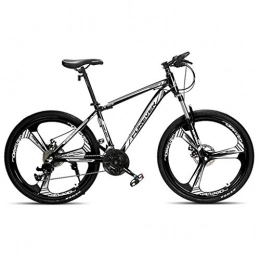 Qj Bici Qj Mountain Bike Bicicletta 30 velocità MTB 26 Pollici Telaio in Lega di Alluminio Sospensione Bici, White Black