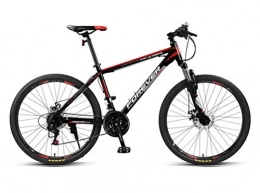 Qj Bici QJ Mountain Bike X1 Bicycle 24~26"24 Speed ​​Brake Brake Bike, Black Red, 24 in