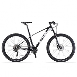 SAVADECK DECK6.0 Mountain Bike in Carbonio 27.5"/29" XC Offroad Bici MTB Ultraleggera in Fibra di Carbonio con Cambio Shimano DEORE M6000 a 30 Marce e Coda Dura Completa (Bianca, 29 * 19)