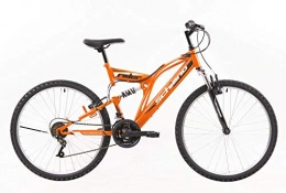 Schiano Mountain Bike SCHIANO Rider Bicicletta MTB Fully Mountain Bike a 18 marce 26 pollici Ammortizzato, orange