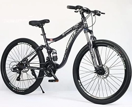 SHUI Bici SHUI Mountain Bike, 24, 26, 27.5, 29in Hardtail Mountain Bike per Ragazzi, 21 velocità black-29-Inch