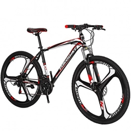 LS2 Bici SL Mountain Bike X1 21 Velocità 27, 5 Pollici Ruote a 3 Razze Doppia Sospensione Bicicletta (Rosso)