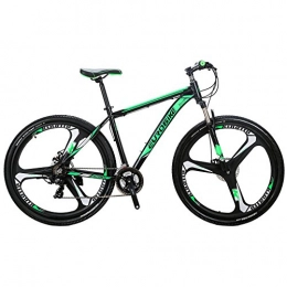 LS2 Bici SL Mountain Bike X9 bicicletta verde 29" 3 razze bici sospensione bici (verde)