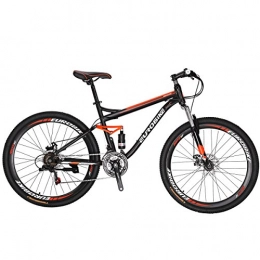 LS2 Mountain Bike SL S7 Mountain Bike ruota della bici 27.5 "Bicicletta sospensione bici Arancione (Spoke Wheels)