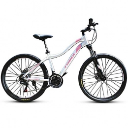 ZTBXQ Mountain Bike Sports Outdoors Commuter City Road Bike bicycle Mountain  Womens Mountain Bikes 21-Speed Dual Disc Brake Mountain Trail  Front Suspension Hardtail Mountain  Adult Bicycle 24 Inches White 24 Inches