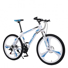 Story Bici Story Mountain Bike 26 Pollici velocità variabile off Road Shock Double Disc Breke Student Bicycle (Color : White Blue, Size : 24speed)